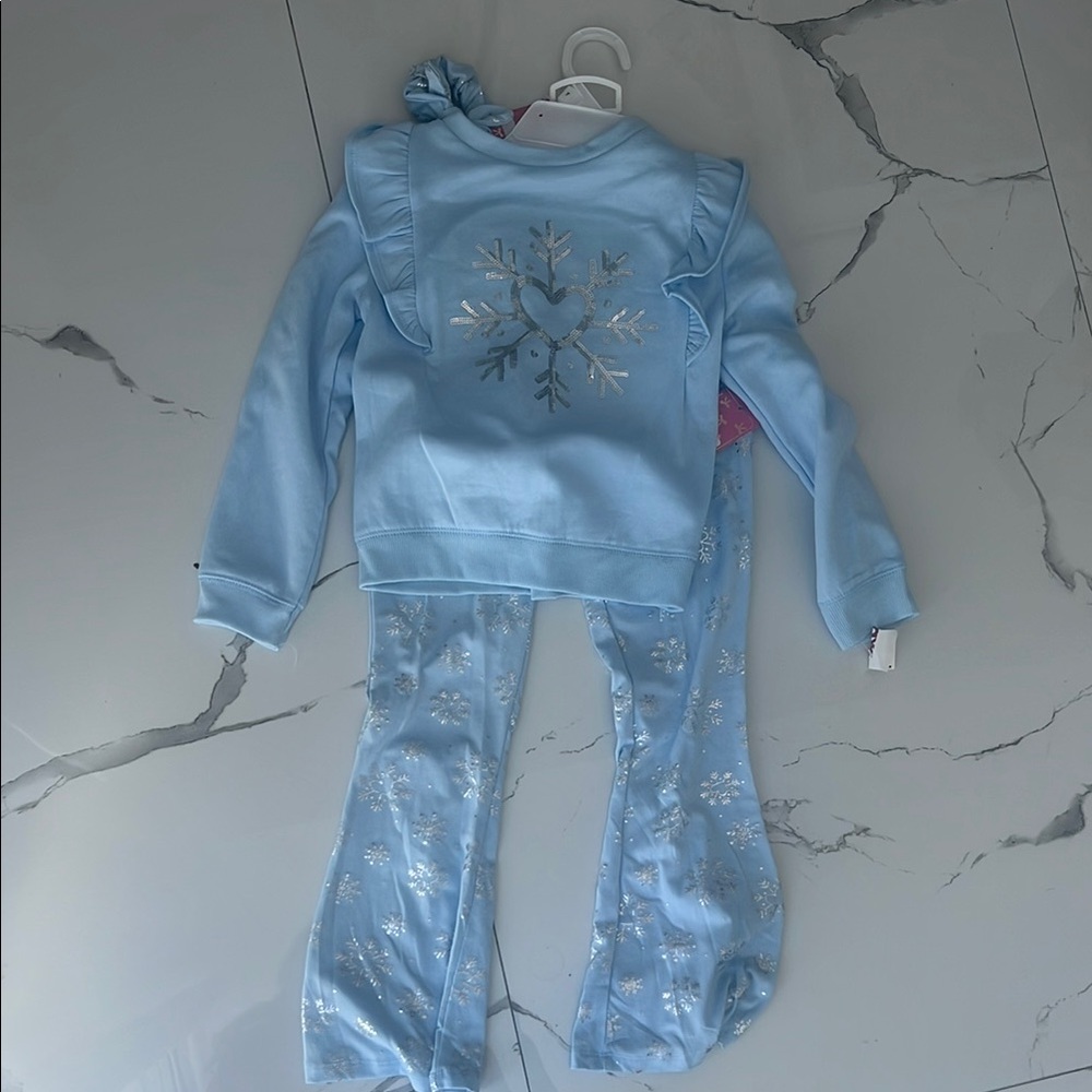 Kids Blue Snowflake Costume Set